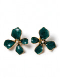 Rose Flower Pearl Stud Earrings