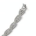 Close-up of silver braided stone bracelet clasp detail - Avenzra Twisted Stone Bracelet